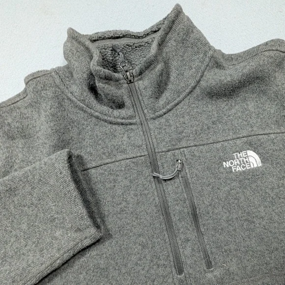 The North Face‎ Gordon Lyons Fleece Pullover Mens XL Gray 1/4 Zip Sweater