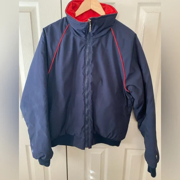 VINTAGE‎ Made in USA THE NORTH FACE Blue/Red Insulated Bomber Jacket L