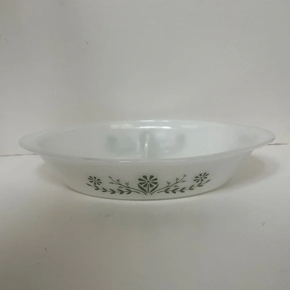 Vintage Glasbake Daisy J2352 Oval Bowl, Milk Glass