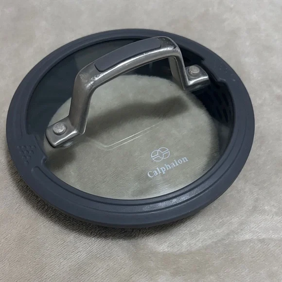 Calphalon Gray Silicone and Glass Cookware Lid