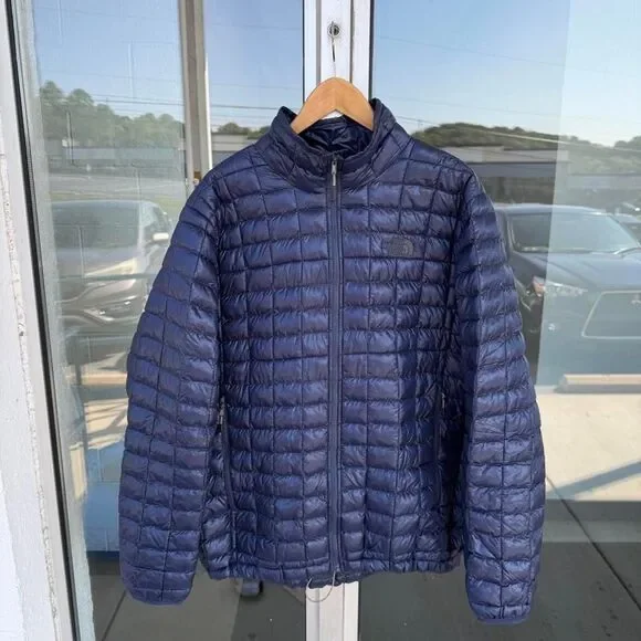 The North Face Thermoball Insulated Puffer Jacket Navy Blue Mens Medium