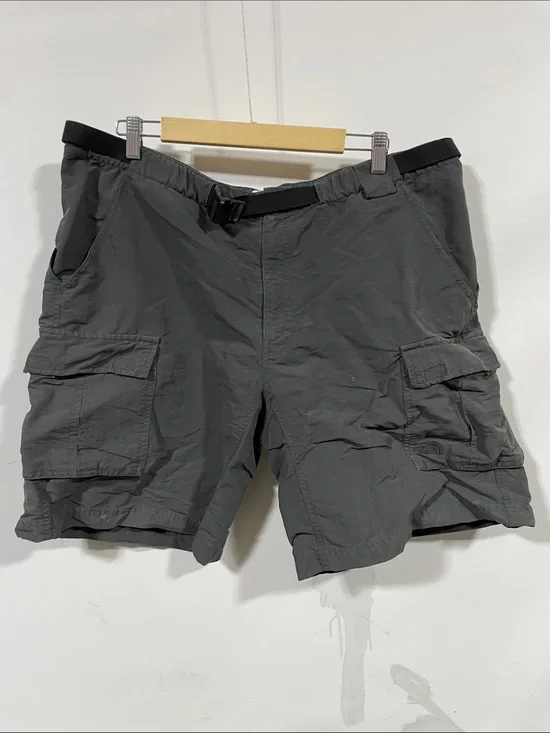 The North Face Men's Dark Gray Cargo Shorts with Built-In Belt
