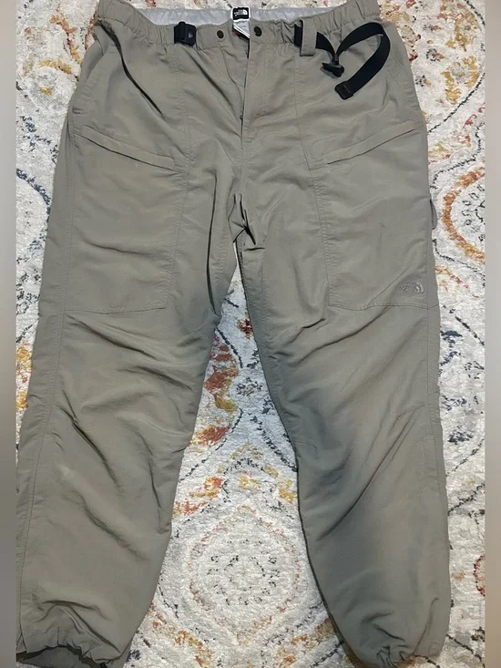 The North Face Men’s Khaki Hiking Pants XL Lightweight Outdoor Trail Pants