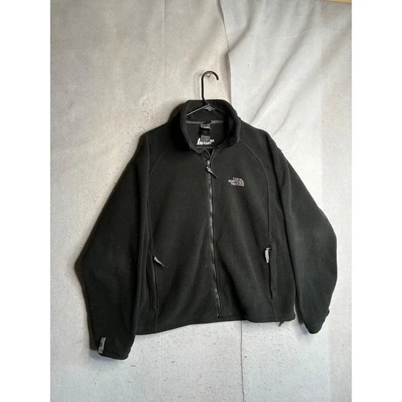 The North Face TKA 100 Fleece Jacket Mens Medium Green Full Zip Mock Neck A484