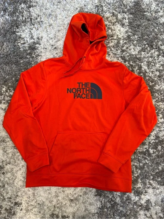 The North Face Men's Bright Orange Logo Pullover Hoodie