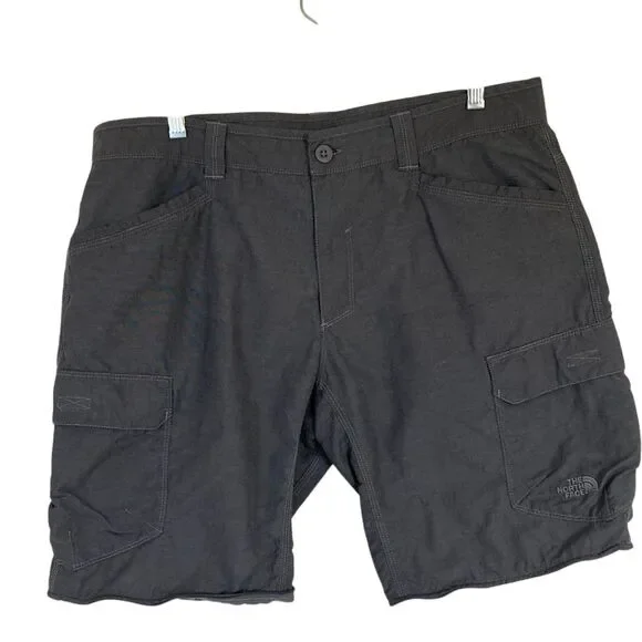 The North Face Shorts‎ Mens 36 Grey Nylon Blend Cargo Outdoors Hiking