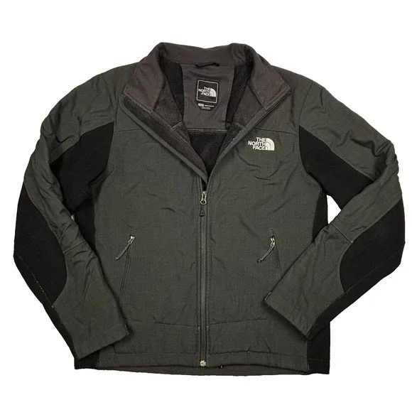 The North Face Denali Fleece Jacket Mens M Gray Black Full Zip Pullover TCN1 F13