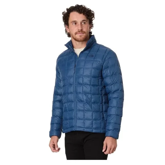 The North Face Mens ThermoBall Eco Puffer Jacket Blue Full Zip Quilted Coat L