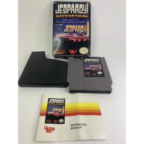 Jeopardy Nintendo Entertainment System NES CIB Complete‎ w/ Box NICE Black Box
