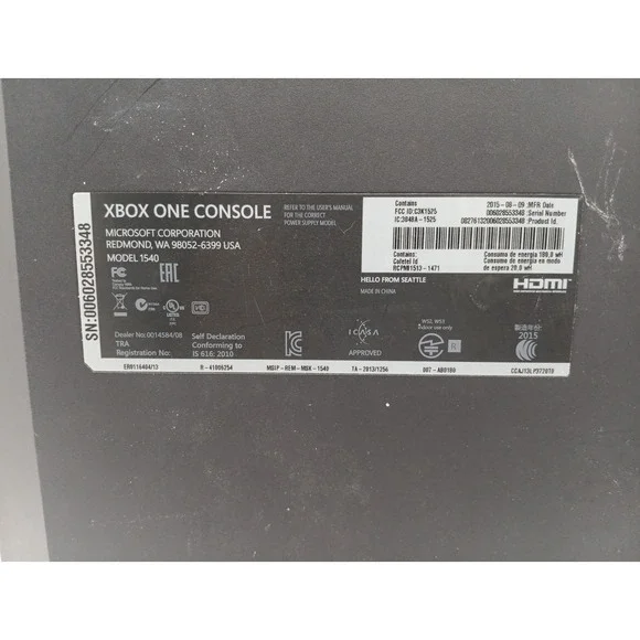 Xbox 1 Console Only For Parts UNTESTED
