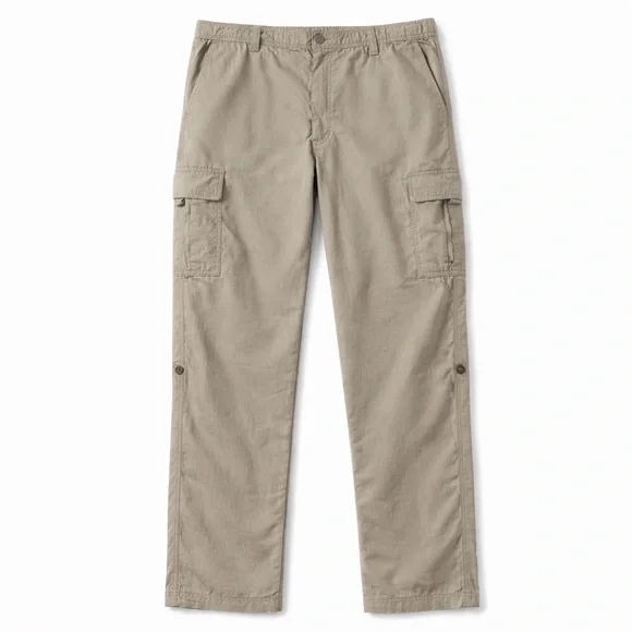 The North Face Hiking Pants Khaki Nylon Cargo Utility Outdoor Size 36