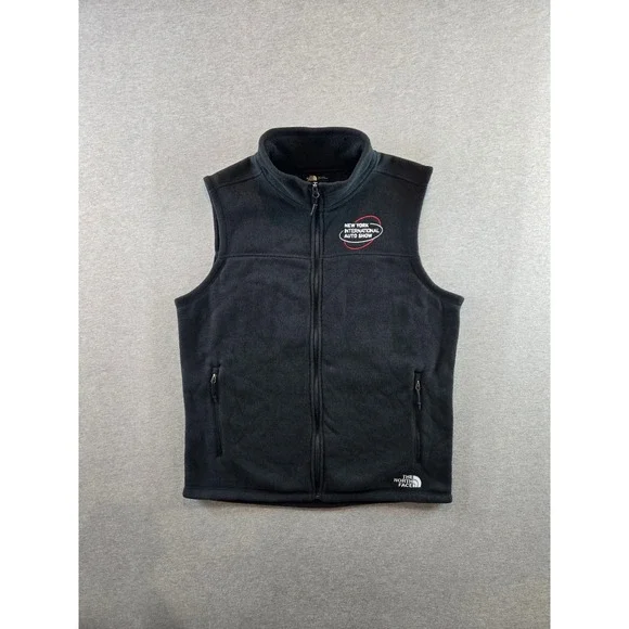 The North Face Fleece‎ Vest Mens Large Black NY Auto Show Full Zip NF0A47FA