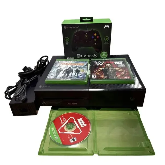 Xbox One 1540 1TB Console w Controller Power Supply Cables & 3 Games TESTED