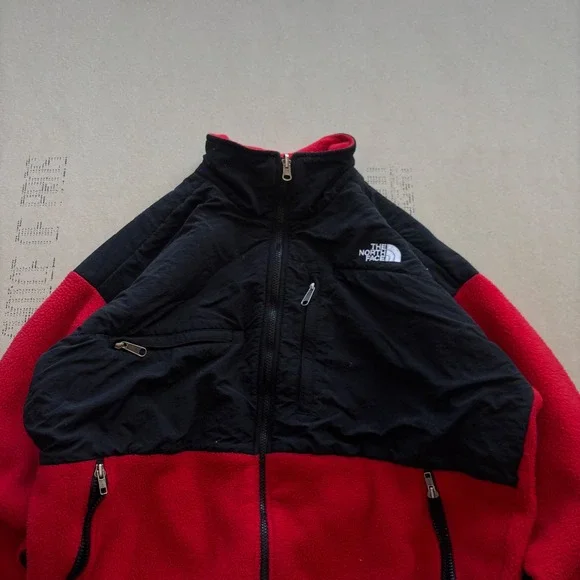 Vintage‎ 90s The North Face Denali Fleece Jacket XL Red Black Made in USA