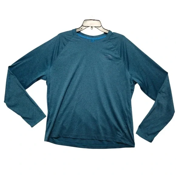 THE NORTH FACE Mens XL Blue‎ Long Sleeve Crew Neck Standard Fit