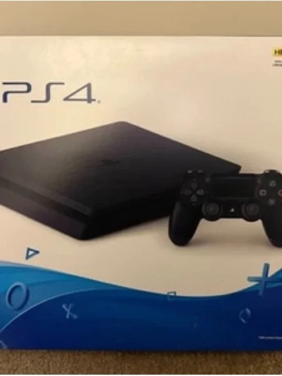 Sony PS4 Slim Black Gaming Console with Black DualShock Controller