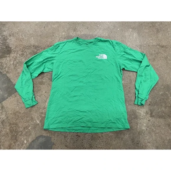 The North Face Long Sleeve Shirt Mens Medium Green‎ Yosemite Half Dome Graphic