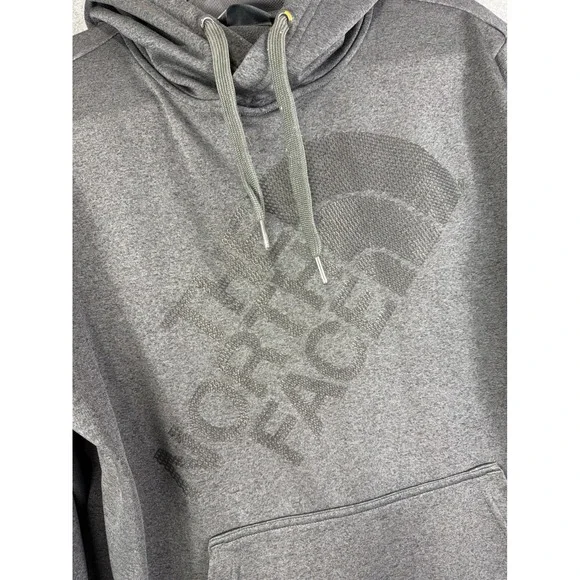The‎ North Face Sweatshirt Mens M Gray Hoodie Logo Pocket Drawstring Pullover