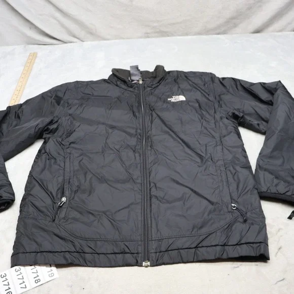 North Face Jacket Mens Medium Black Full Zip Light Outdoor Hiking Wind Trekking