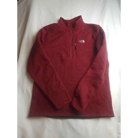 The North Face Mens Gordon Lyons 1/4 Zip Fleece Pullover Red Large