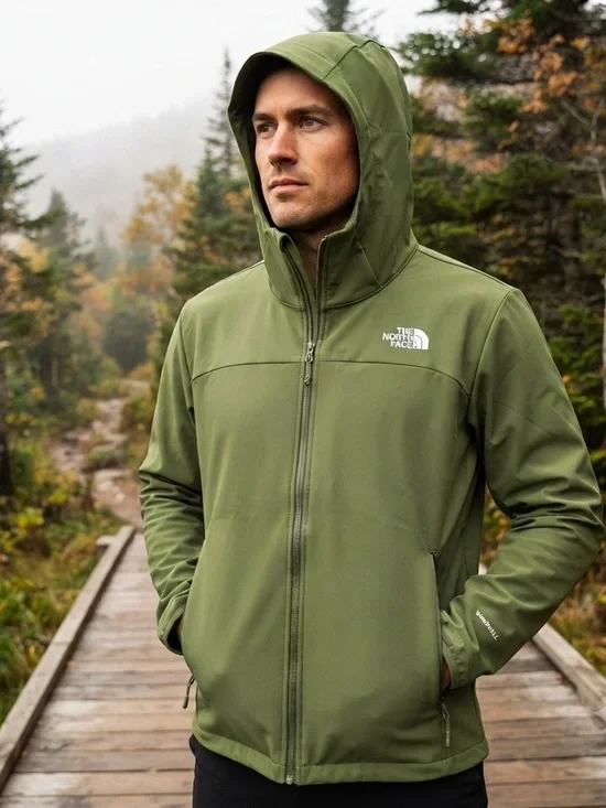 The North Face Woodland Green WindWall Softshell Jacket