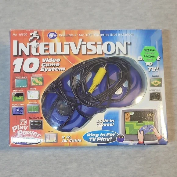 Techno Source Intellivision 10 Games Direct to TV Video Game System 10500, Box