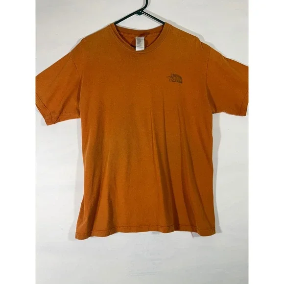 The North Face T‎ Shirt Mens Never Stop Exploring Short Sleeve Workwear Orange M