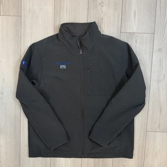 The North Face Apex Barrier Soft Shell Jacket Mens XL Gray Company Logo NF0A3LGT