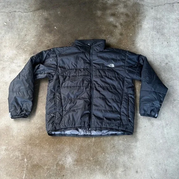 The North Face Puffer Jacket Mens XXL Black Excellent Quilted Insulated Zip Up