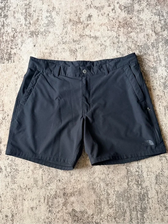 The North Face Men's Black Athletic Shorts with Zip Pocket
