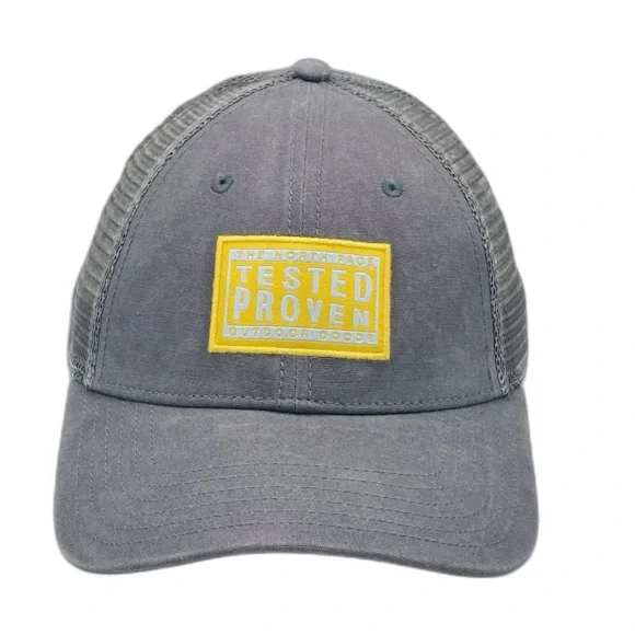 The North Face Tested Proven Adjustable Hat Cap Trucker Gray