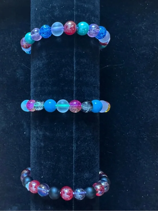 Kids Multi-Color Beaded Stretch Bracelet - Fun Color Mix