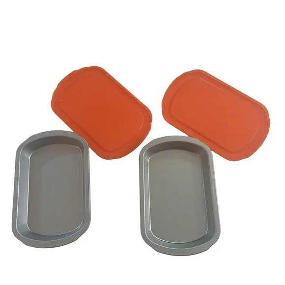 Pampered Chef Freezer Storage Containers with Lids, Lot of 2, Quick Freeze Metal