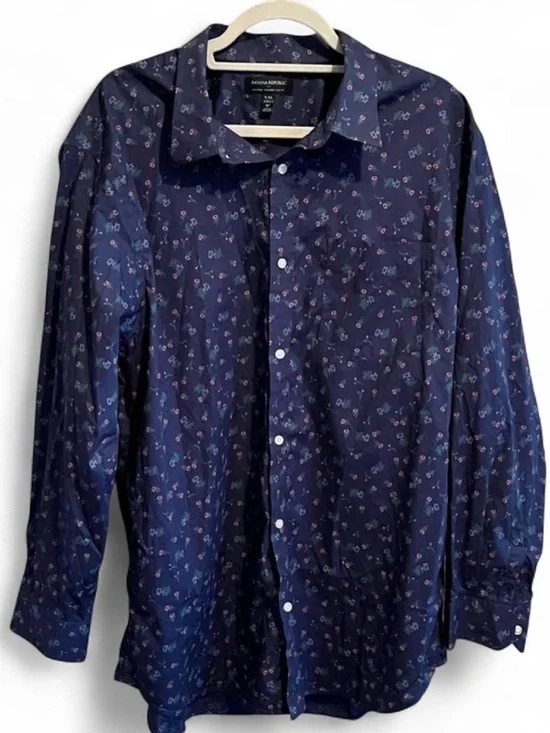 Banana Republic Men’s  Non-Iron Tailored Slim Fit 100% Cotton Button Down (XXL)