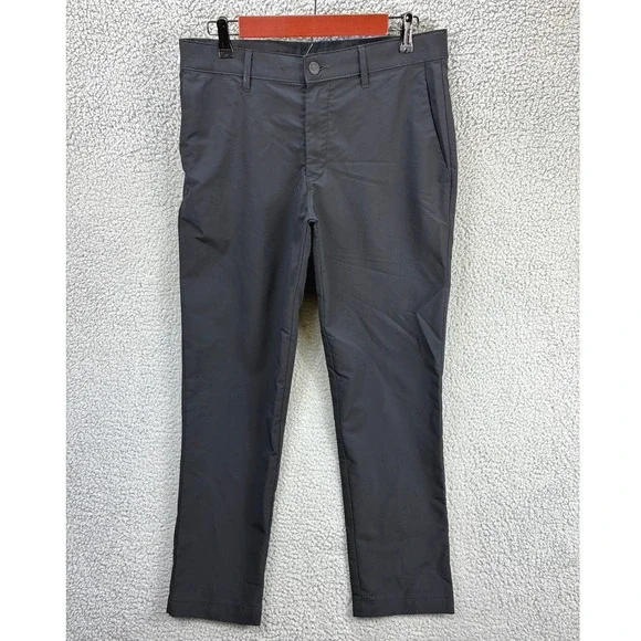 Banana Republic Performance Chino Pants Mens 32x30 Charcoal Gray Stretch Golf