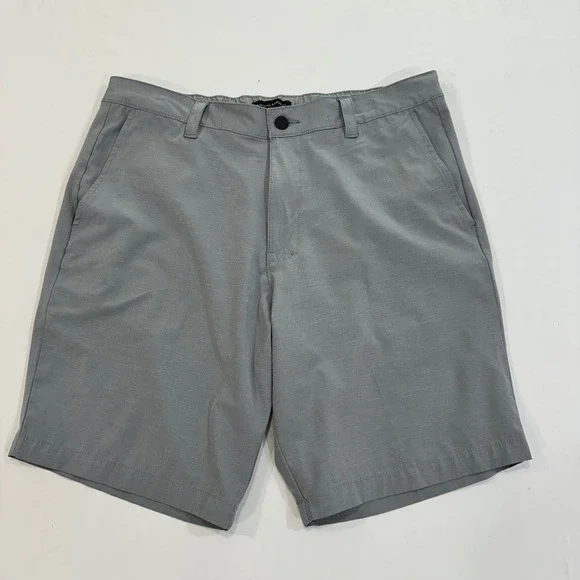 Banana Republic Core Temp Shorts Mens 36 Grey Elastic Waist Performance Gorpcore