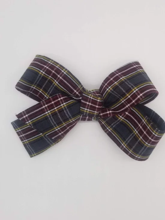 Large Jo Jo Hair bow- Plaid 43