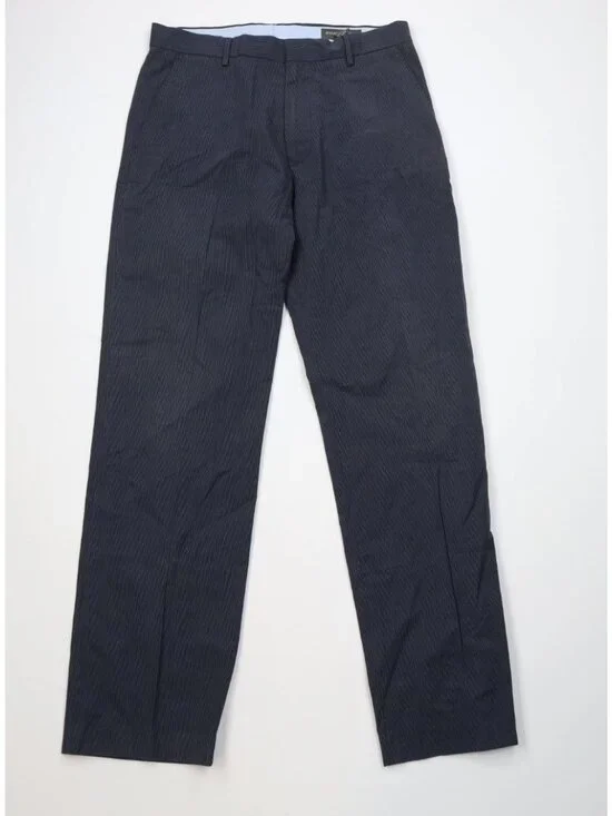 Vtg Y2K 2005 Banana Republic Mens 33x34 Cotton Pinstriped Wide Leg Chino Pants