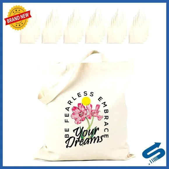 Blank Canvas Tote Bags Bulk DIY Projects Reusable Grocery Bags Sublimation