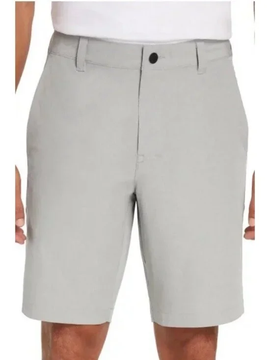 NWT Banana Republic Men's 30 Gray Comfort Flat Front Shorts Stretch Fabric