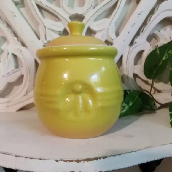 Creative Co-op Ceramic Honey Jar