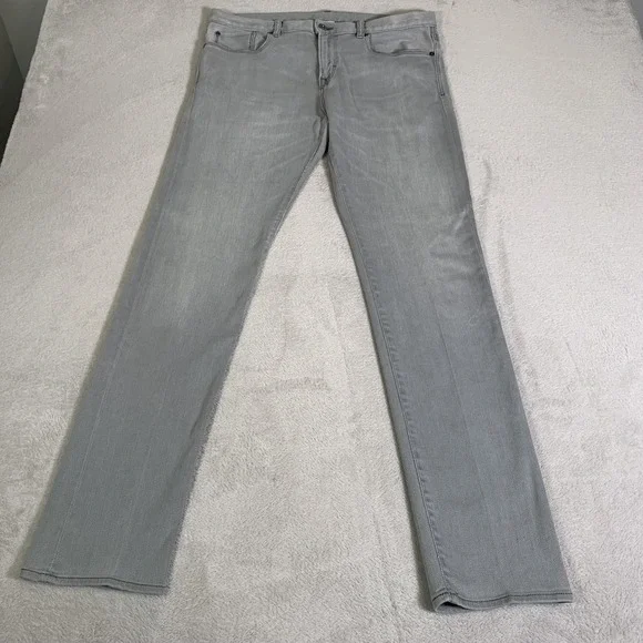 Banana Republic The Traveler Jeans Mens 36x34 (Tag 34x34) Gray Slim Stretch