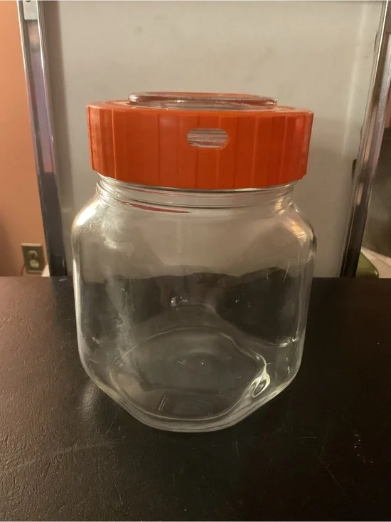 Fidenza Vetraria Per Alimenti Glass storage jar,  Italy 1L Canister Lid