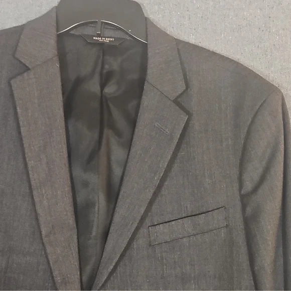 Banana Republic 42L Gray Wool Suit Jacket Tailored Fit 2-Button Notch Vent