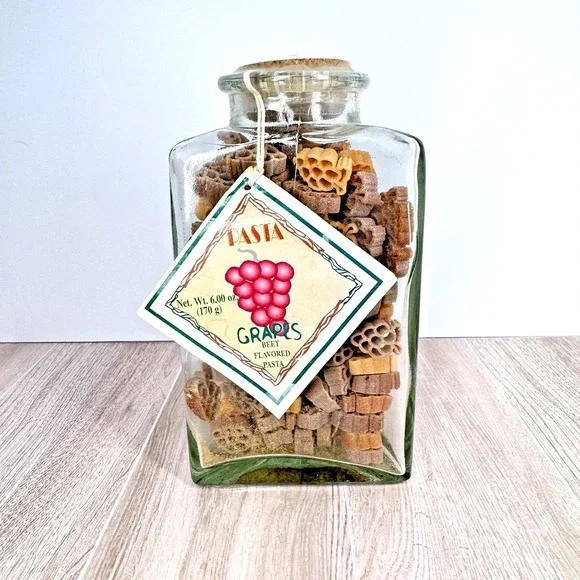 Vintage Grapes Pasta Decorative Kitchen Jar Novelty Pasta‎ Food Decor