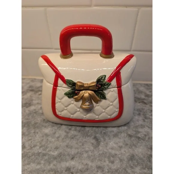 David's Cookies Ceramic Purse Shaped‎ cookie jar