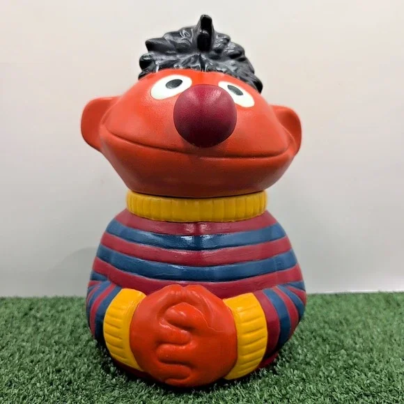 Vintage Sesame Street ERNIE Ceramic Cookie Jar Jim Henson Muppets Inc‎ - Classic