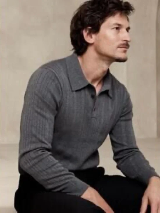 Banana Republic Men's Ribbed Organic Cotton Polo Sweater -NWT - Size M