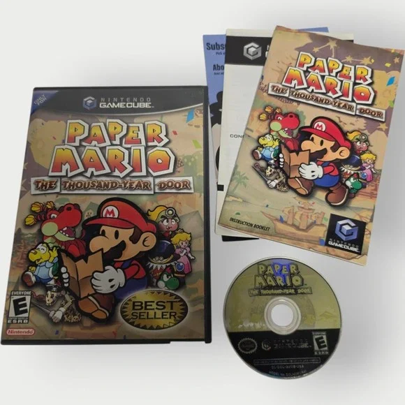 Paper Mario: The Thousand-Year Door (Nintendo, 2004) Complete CIB w/ Manual