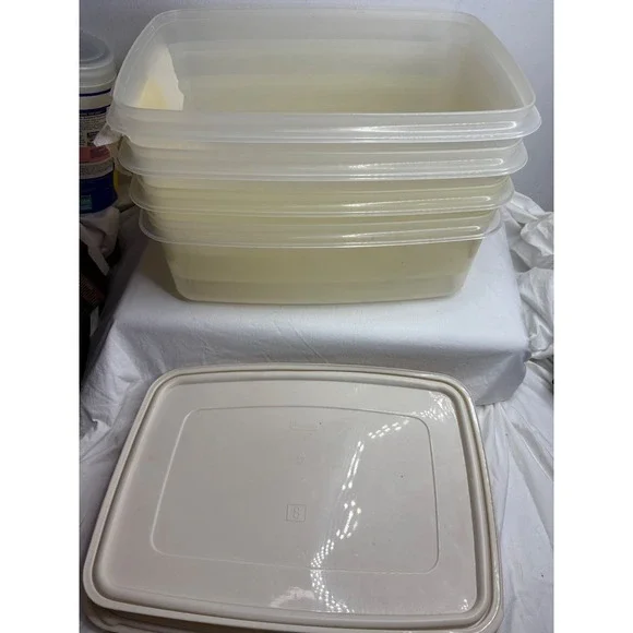 Tupperware Modular Mates Rectangular Food Storage Containers 4 Piece Set